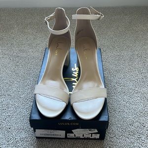 Lulus Harper Off White Block Heel